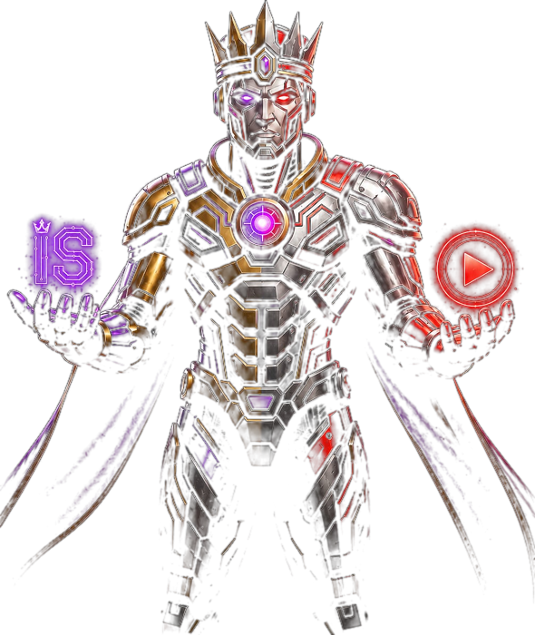 Imperion, mascote robô flutuante do Imperium Stream