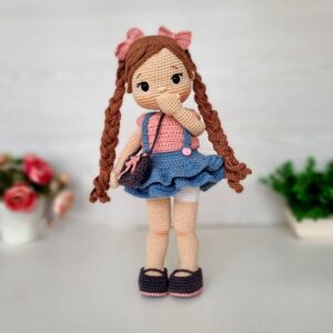 Receita Boneca de trança Amigurumi