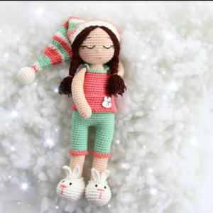 boneca dormindo- Receitas de Amigurumi em português
